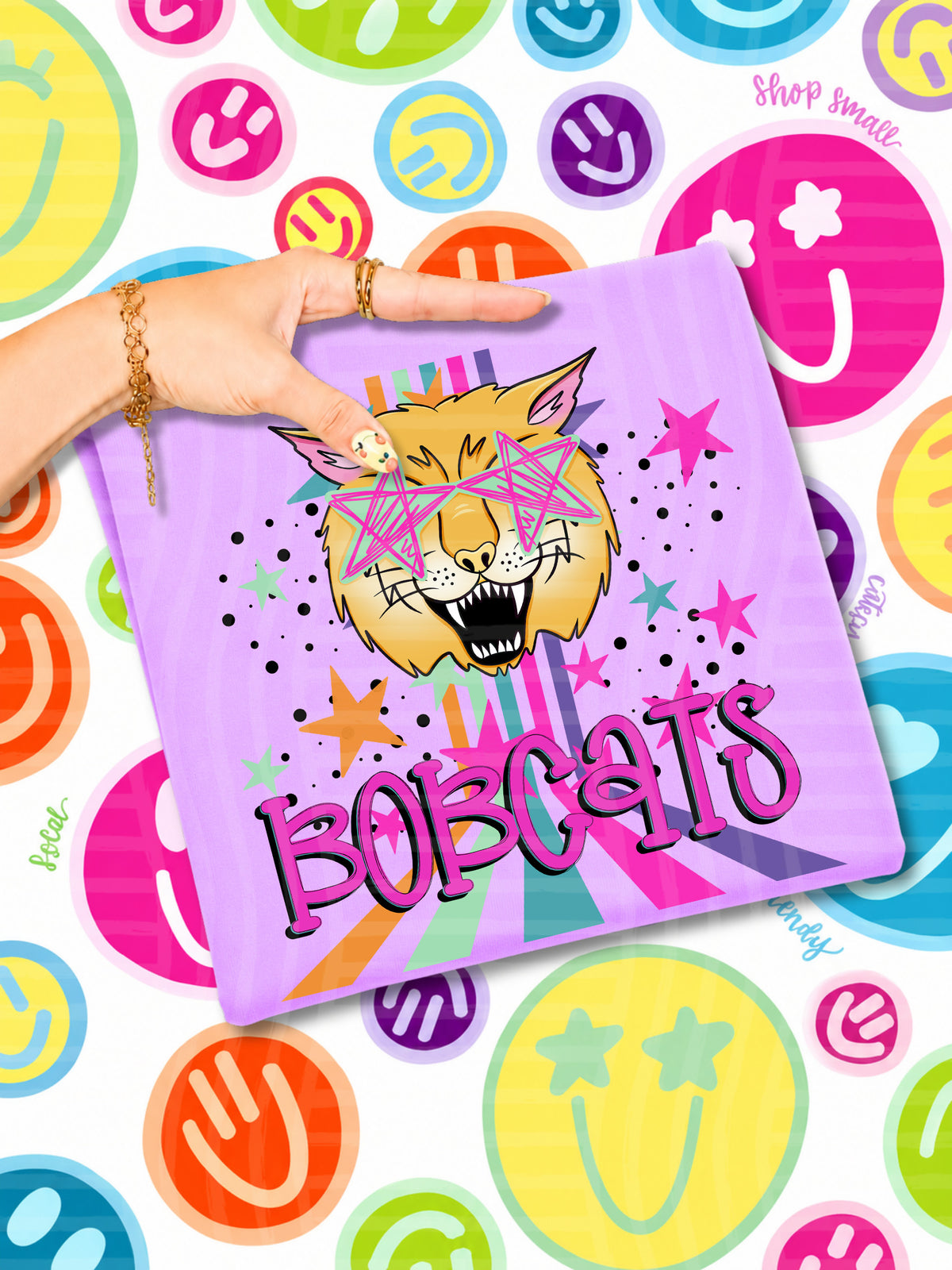 bobcats starry eyes rainbow (caplinger) DTF Transfer