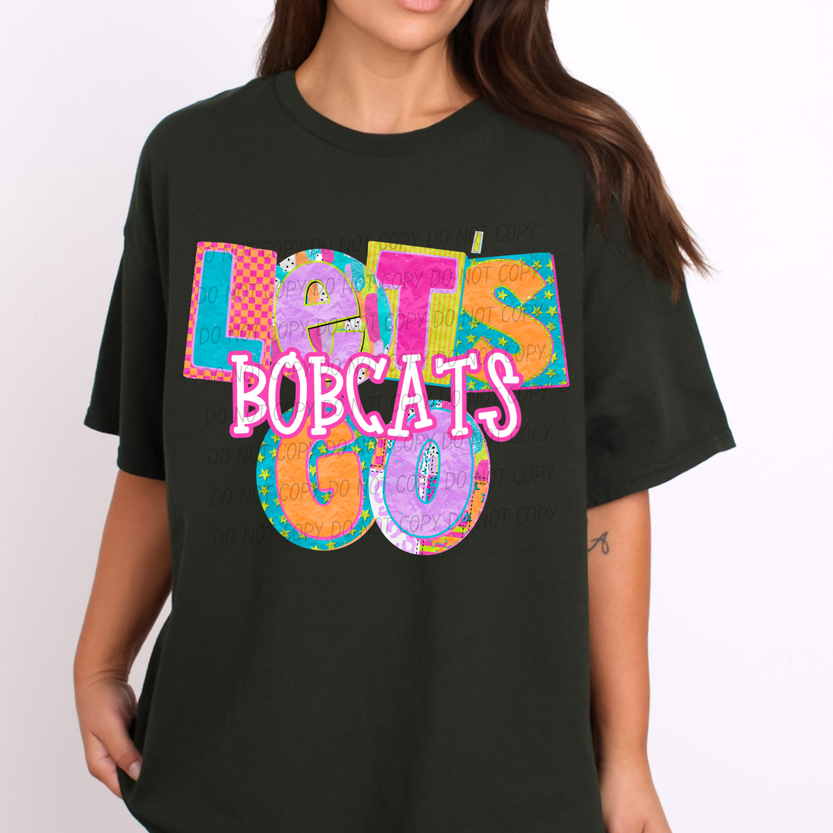 Bobcats Patchwork Pep Club (City) DTF Transfer