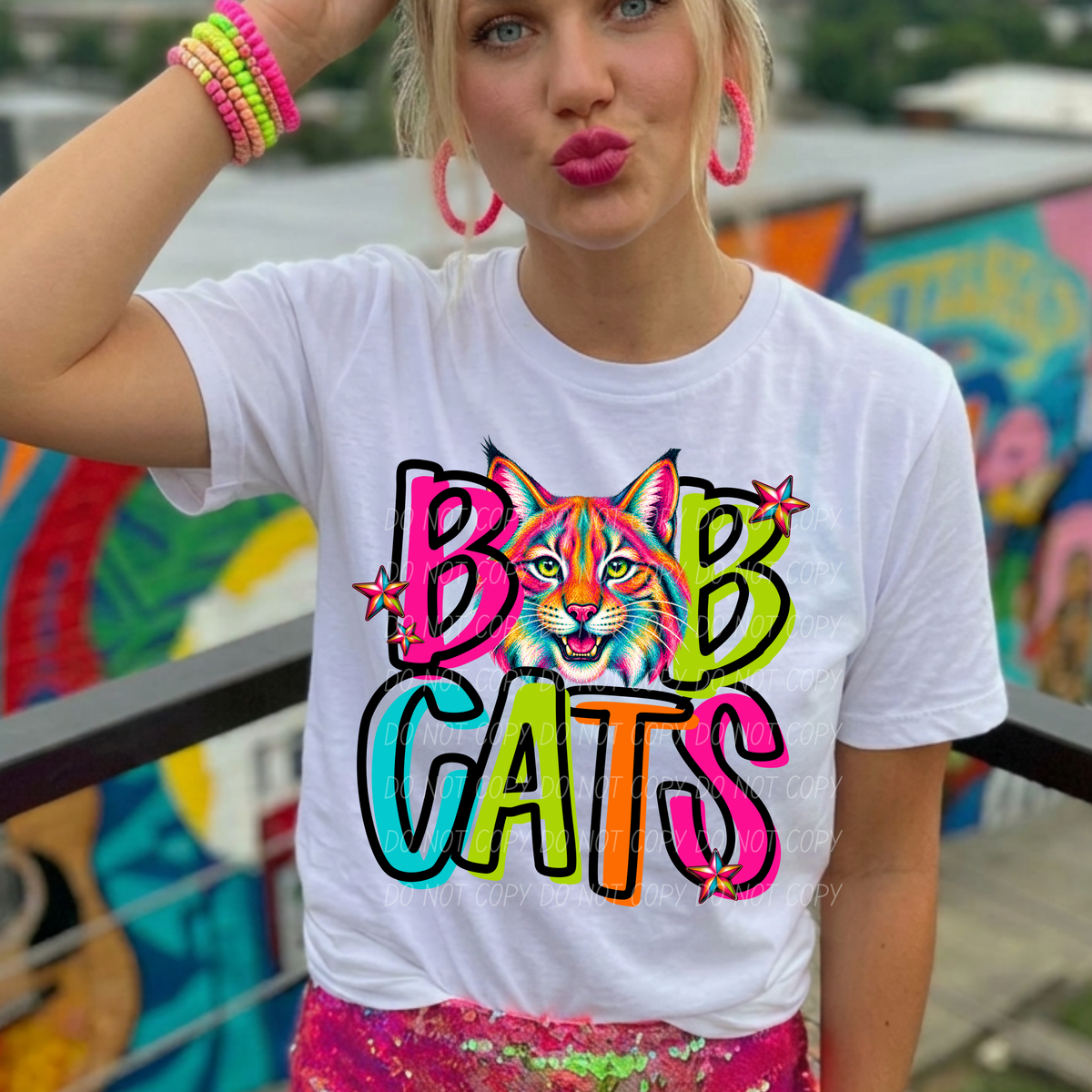 Bobcats Friday night neon (City) DTF Transfer