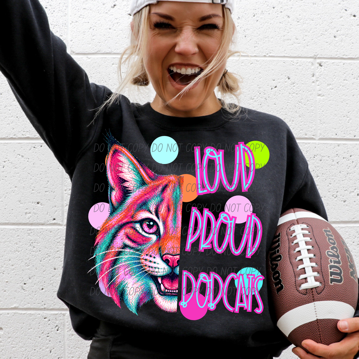 bobcats loud proud polkadots (city) DTF transfer