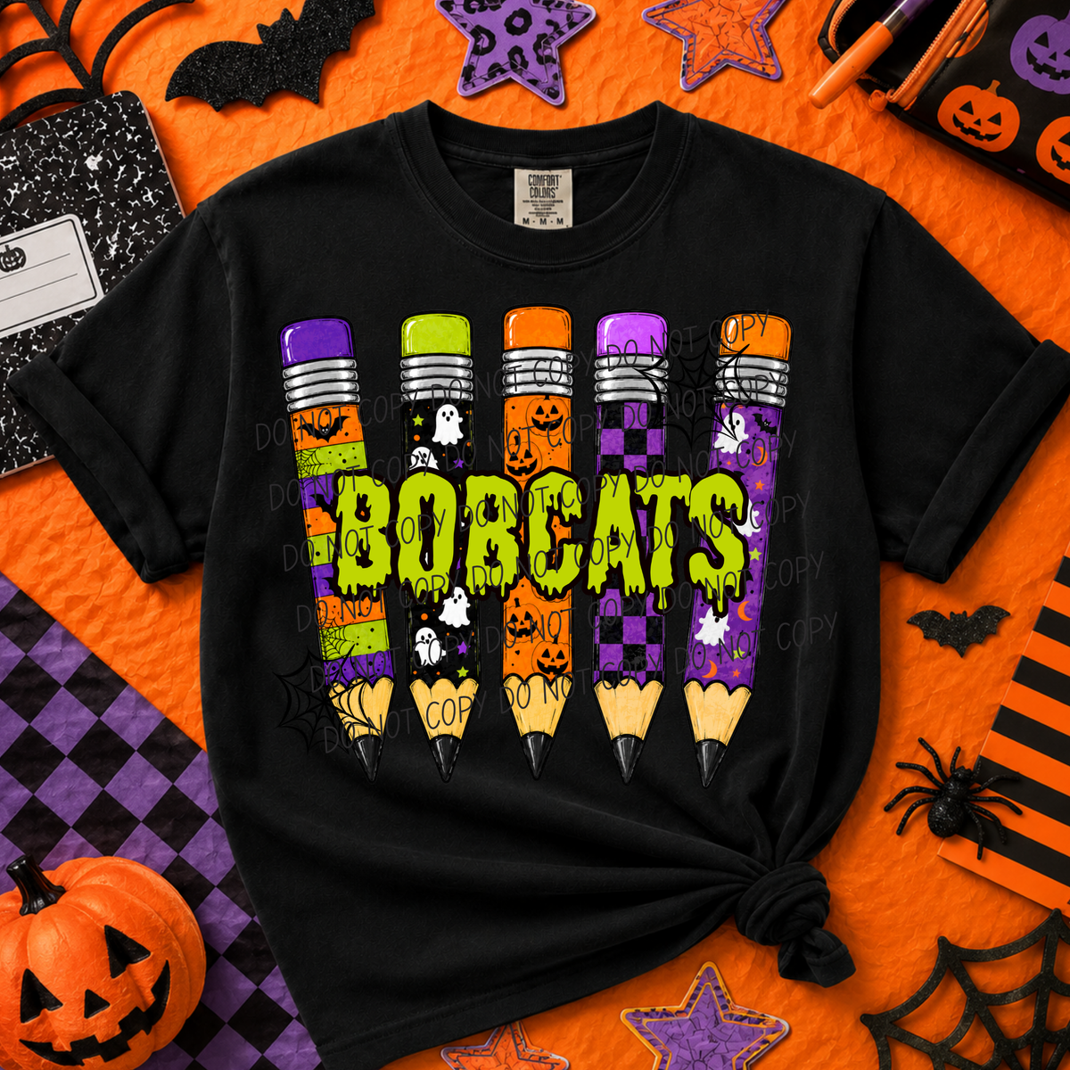 Bobcats-Halloween Pencils (CITY) DTF Transfer