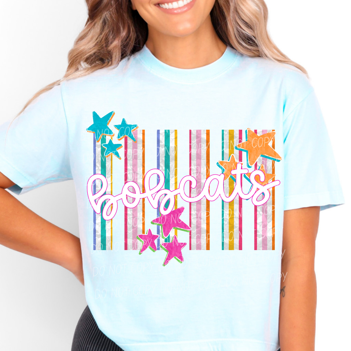 bobcats spirit stripes (city) DTF Transfer