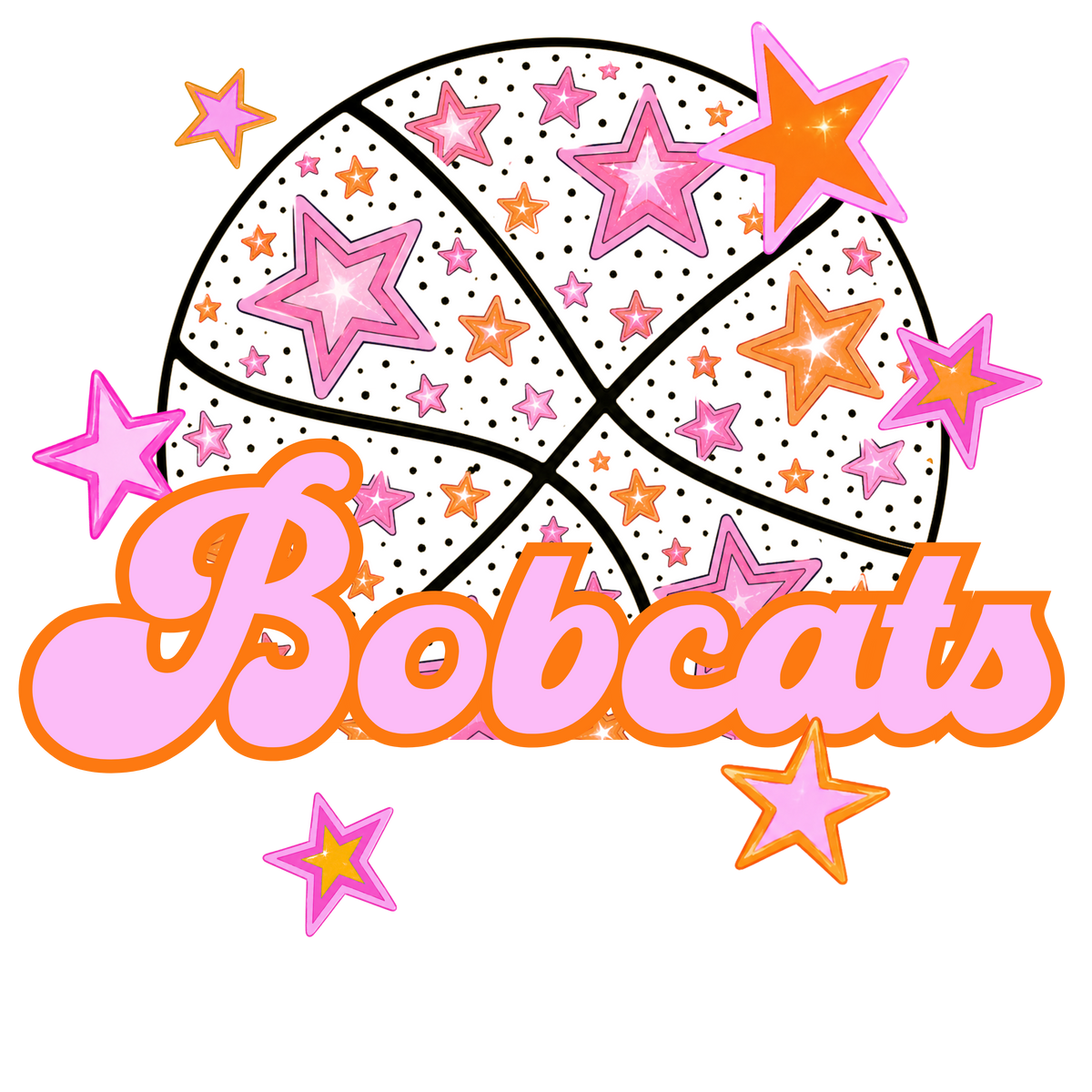bobcats pink basketball (city) DTF transfer