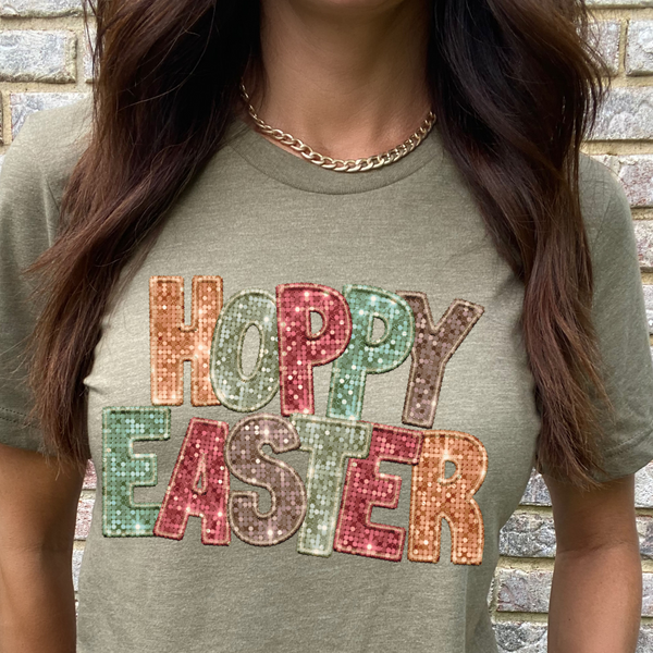 Hoppy easter sequin (CITY) 24265 DTF transfer