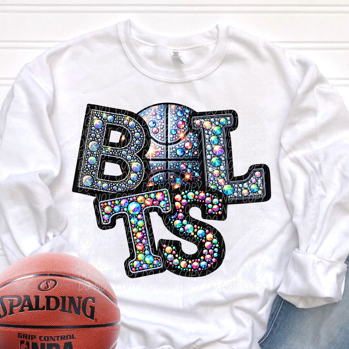 Bolts Basketball Rhinestone (CITY) 66488 DTF transfer