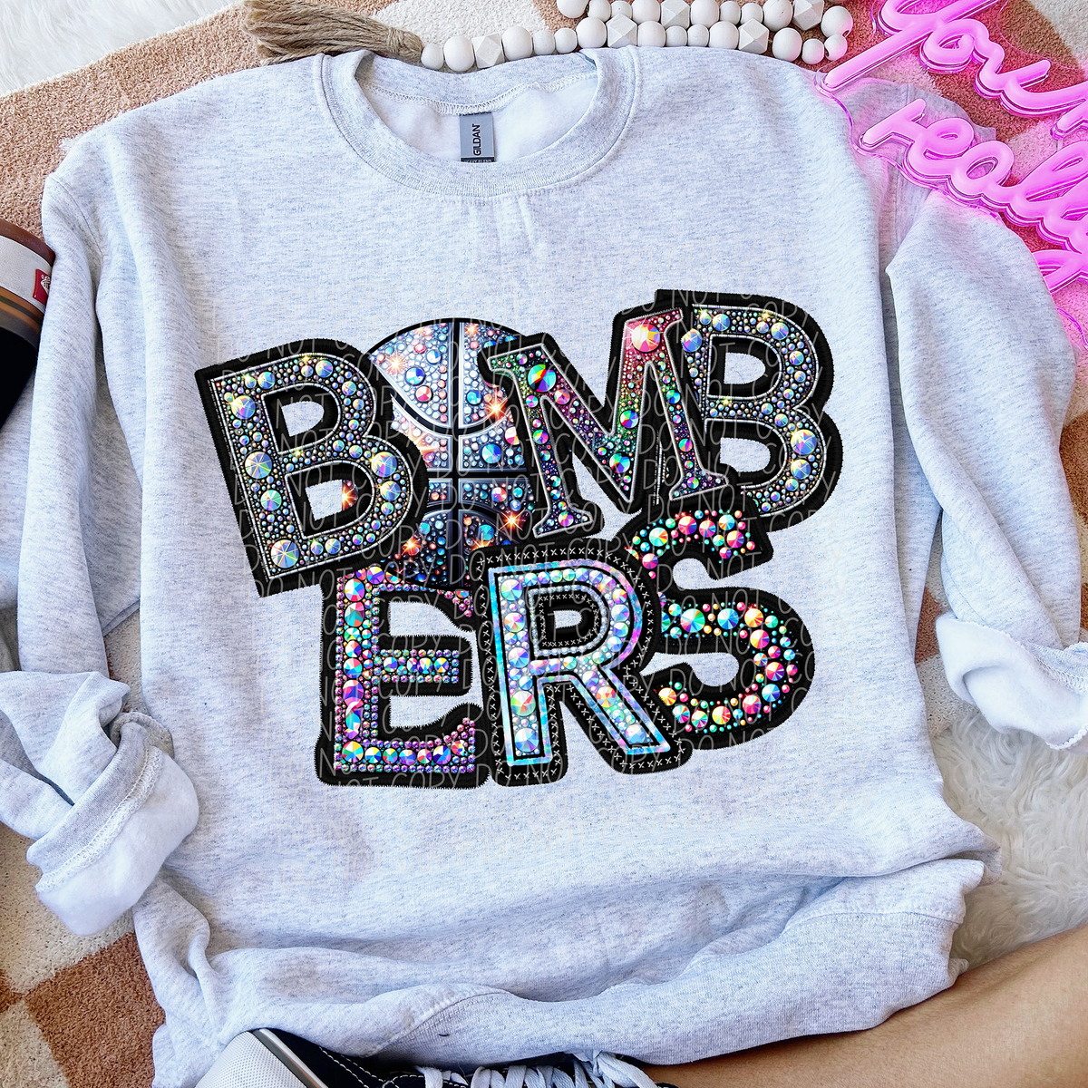 Bombers Basketball Rhinestone (CITY) 66489 DTF transfer