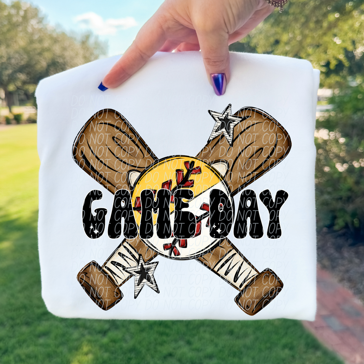 Baseball/Softball Game Day BLACK (City) DTF Transfer