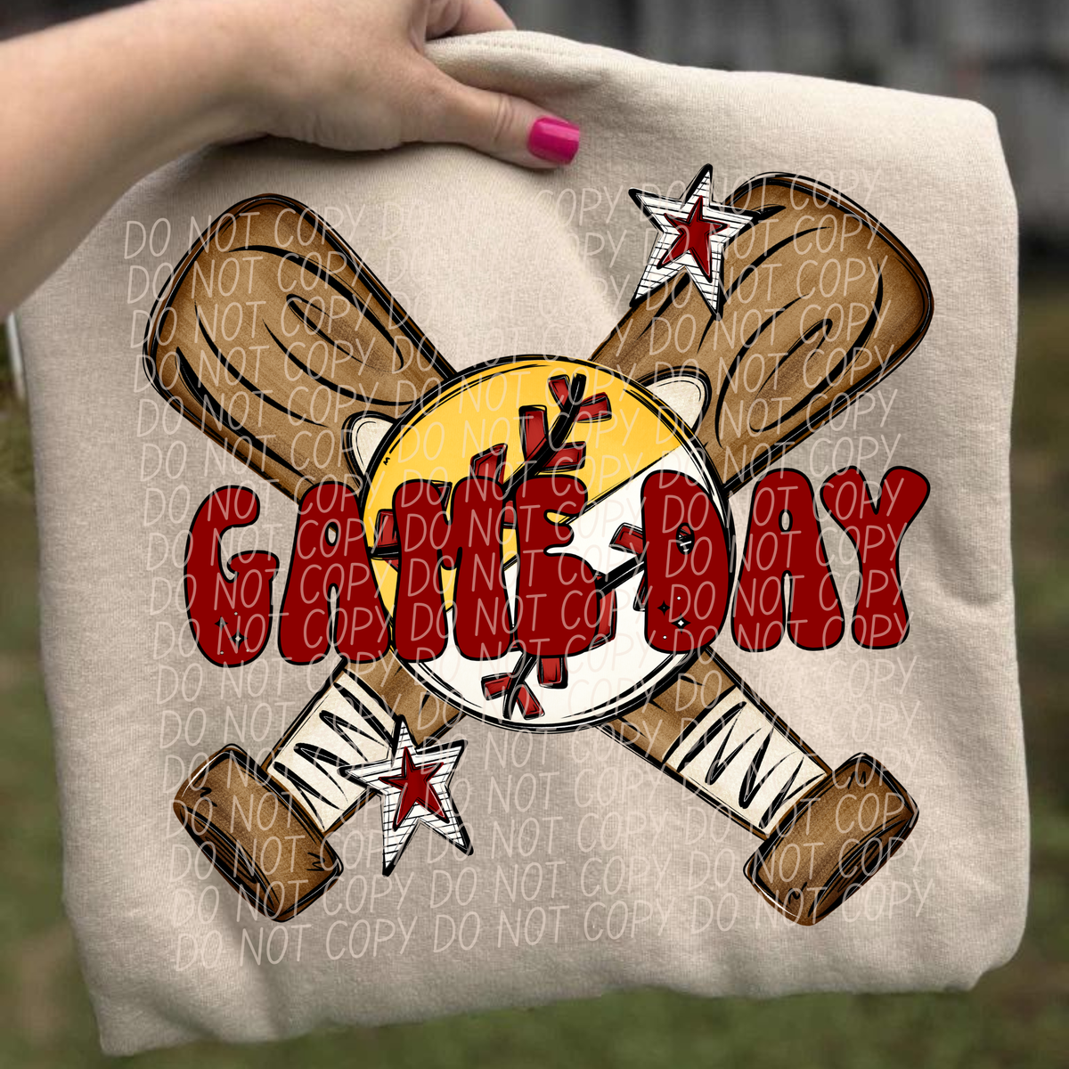 Baseball/Softball Game Day MAROON (City) DTF Transfer