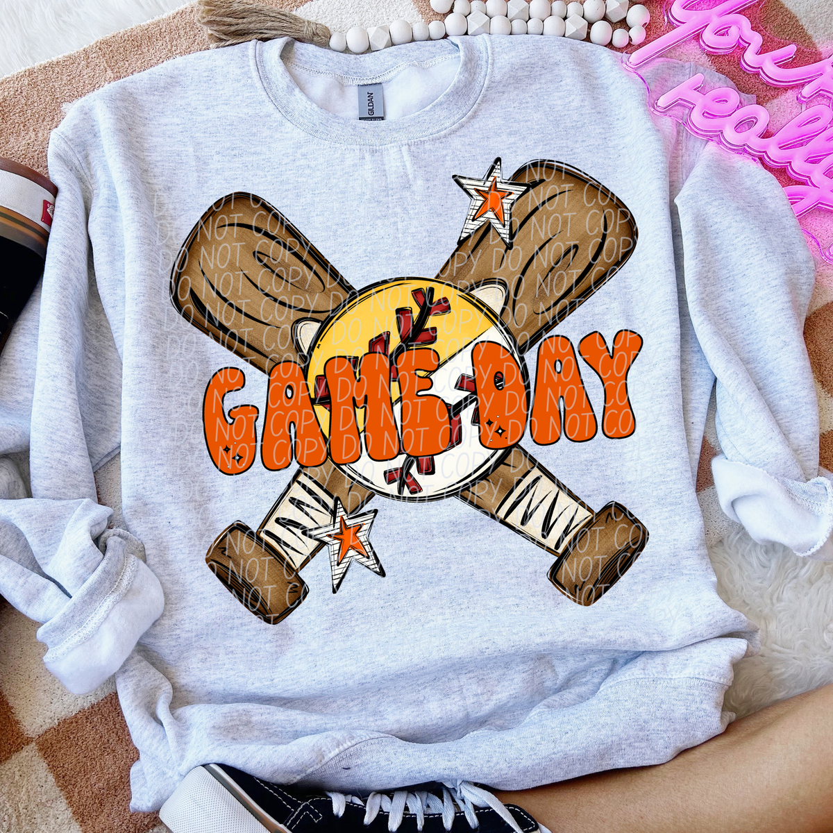 Baseball/Softball Game Day ORANGE (City) DTF Transfer