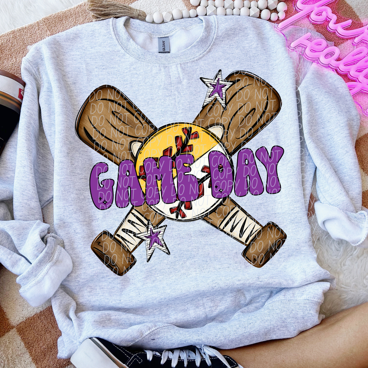 Baseball/Softball Game Day PURPLE (City) DTF Transfer