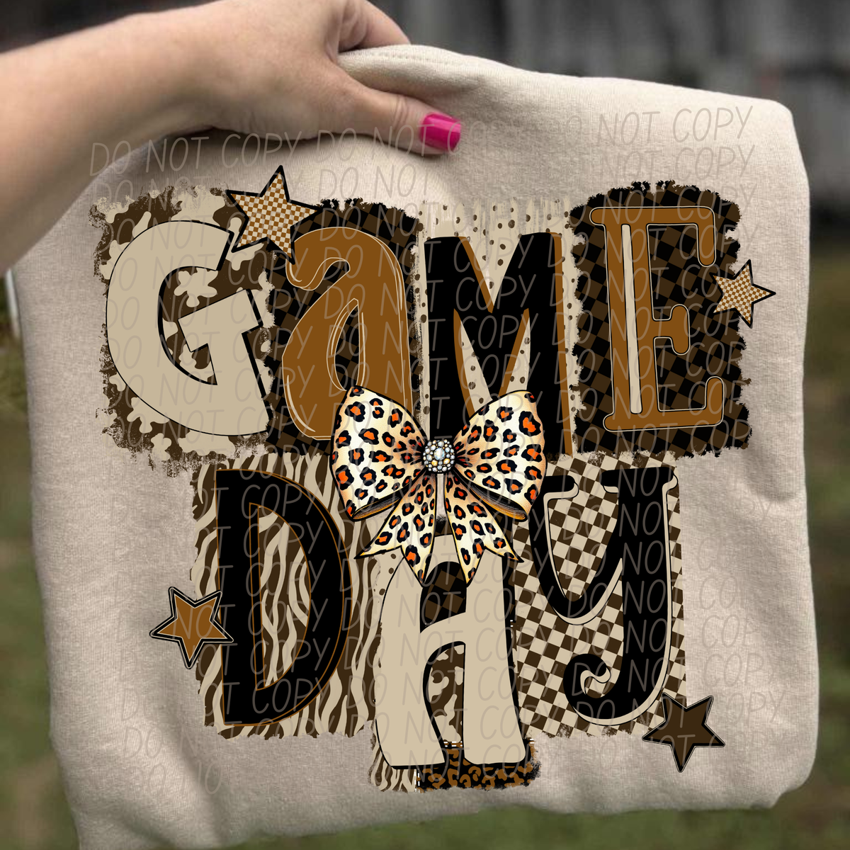 Brown Game Day Bow (City) DTF Transfer