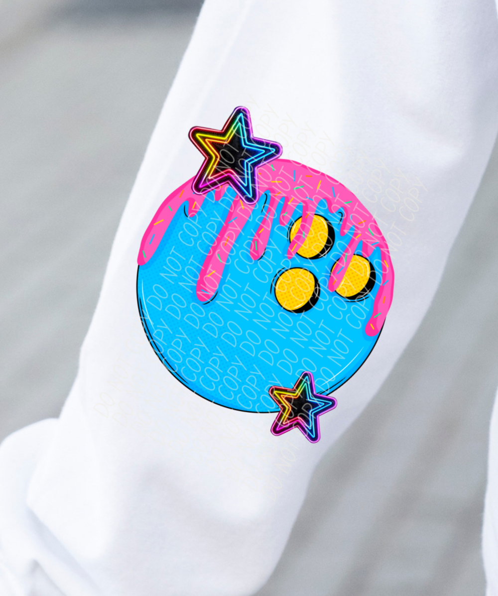 Bowling Mama Drip SLEEVE PRINT (CITY) DTF transfer