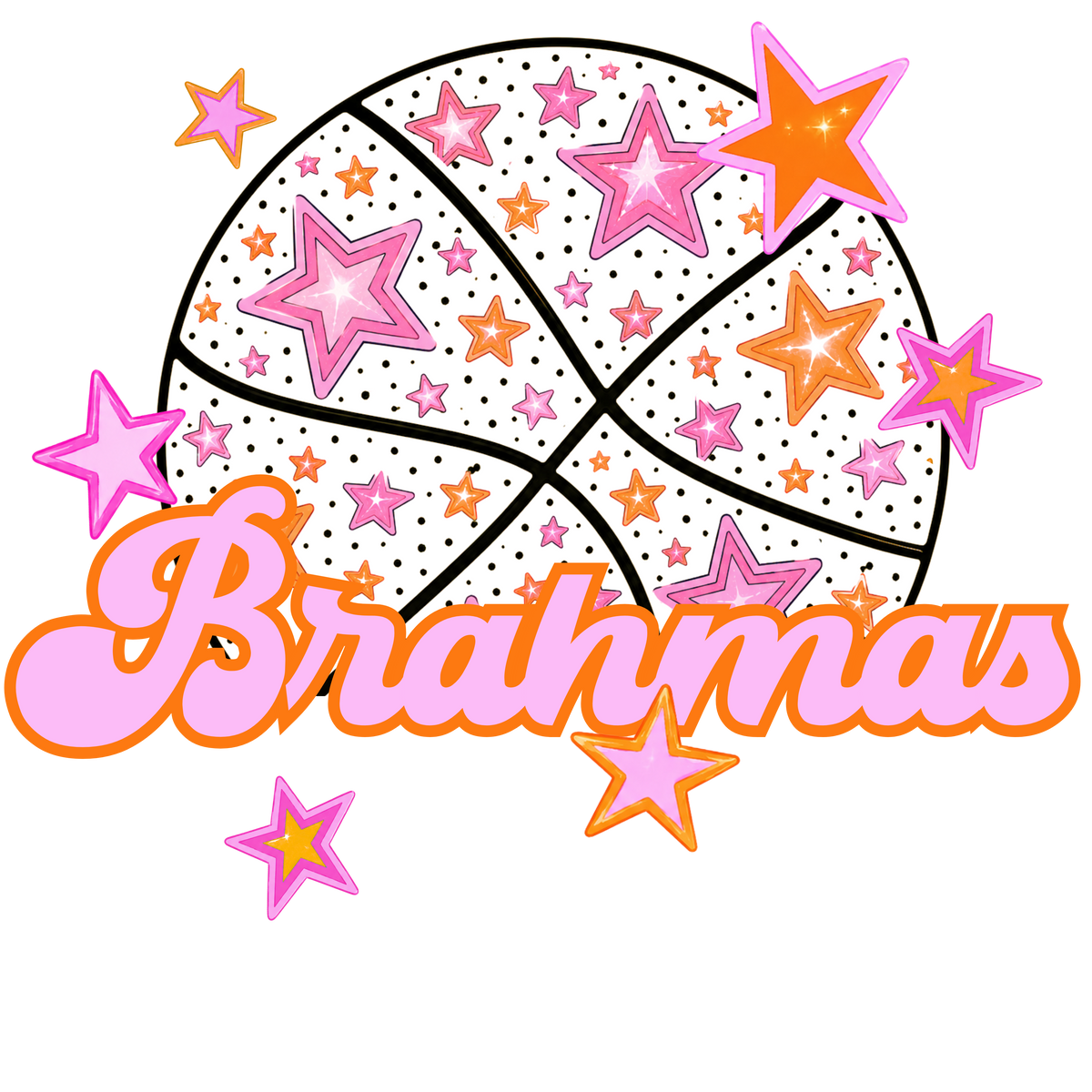 brahmas pink basketball (city) DTF transfer
