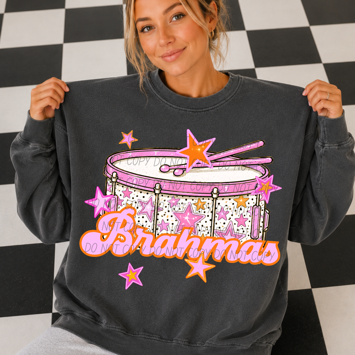 brahmas pink band (city) DTF transfer