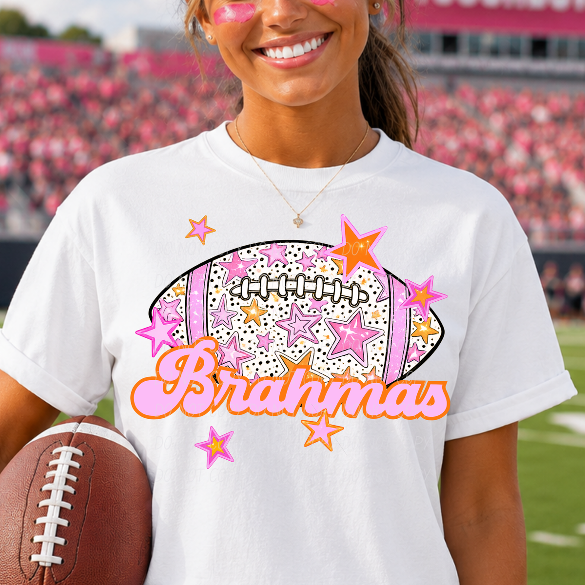 Brahams pink football (city) DTF transfer