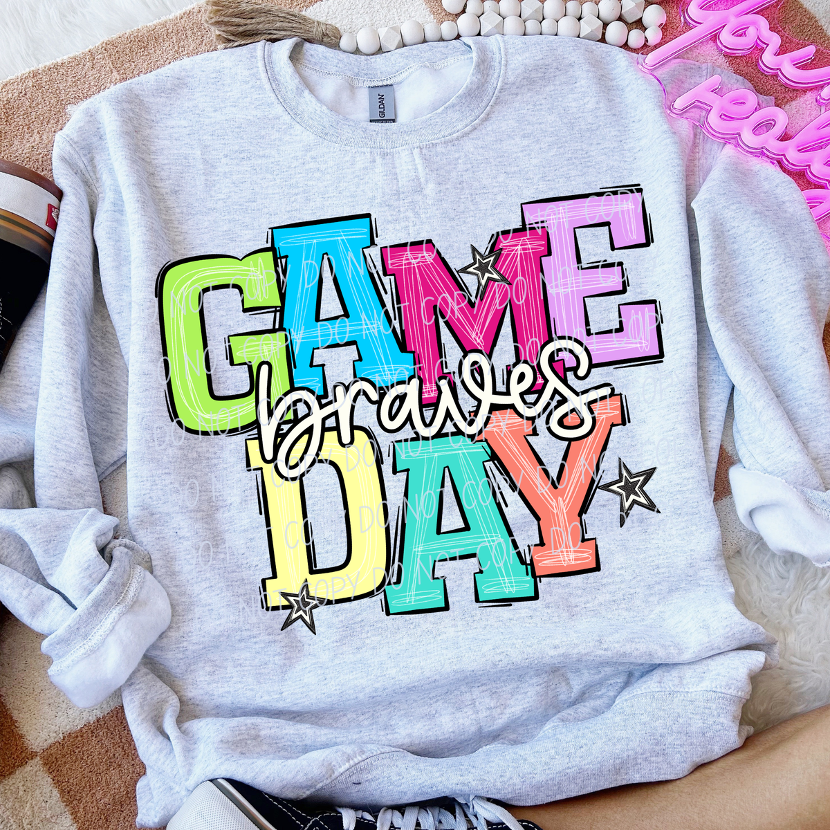 Braves-Preppy Game Day (City) DTF Transfer