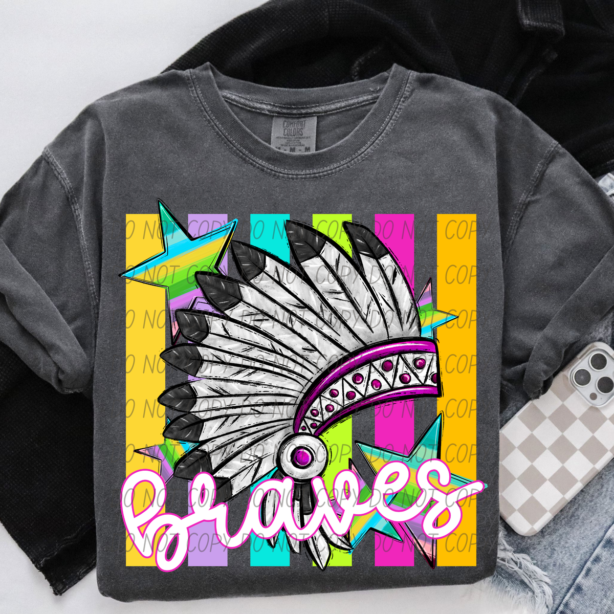 Braves neon strips (City) DTF Transfer