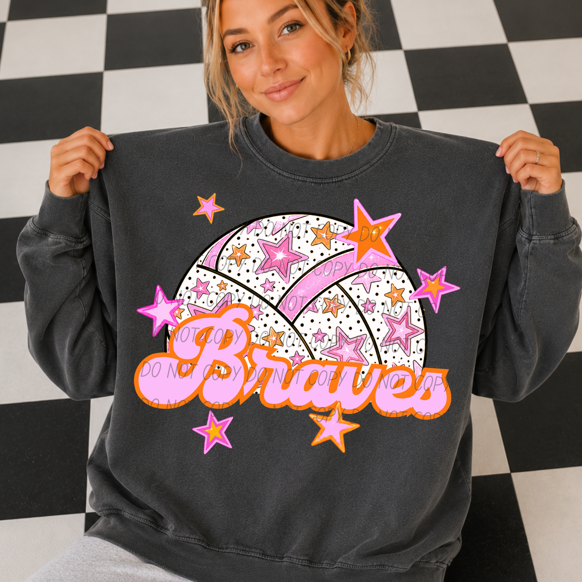 braves pink volleyball (city) DTF transfer