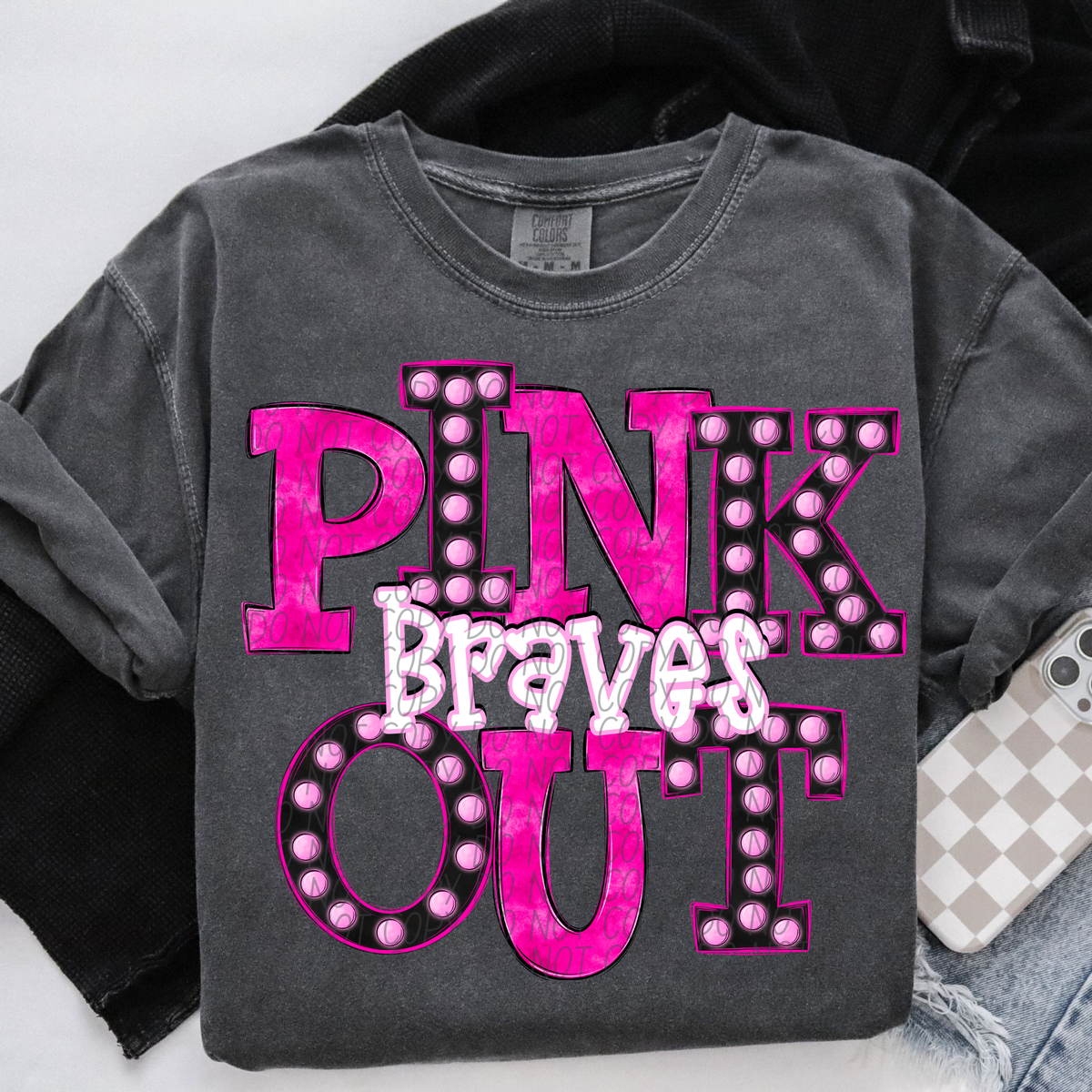 Braves Pink Out Marquee (City) 112983 DTF transfer