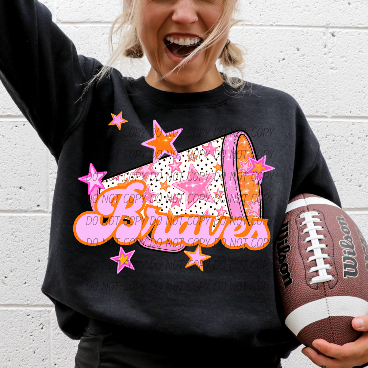 Braves pink cheer (city) DTF transfer