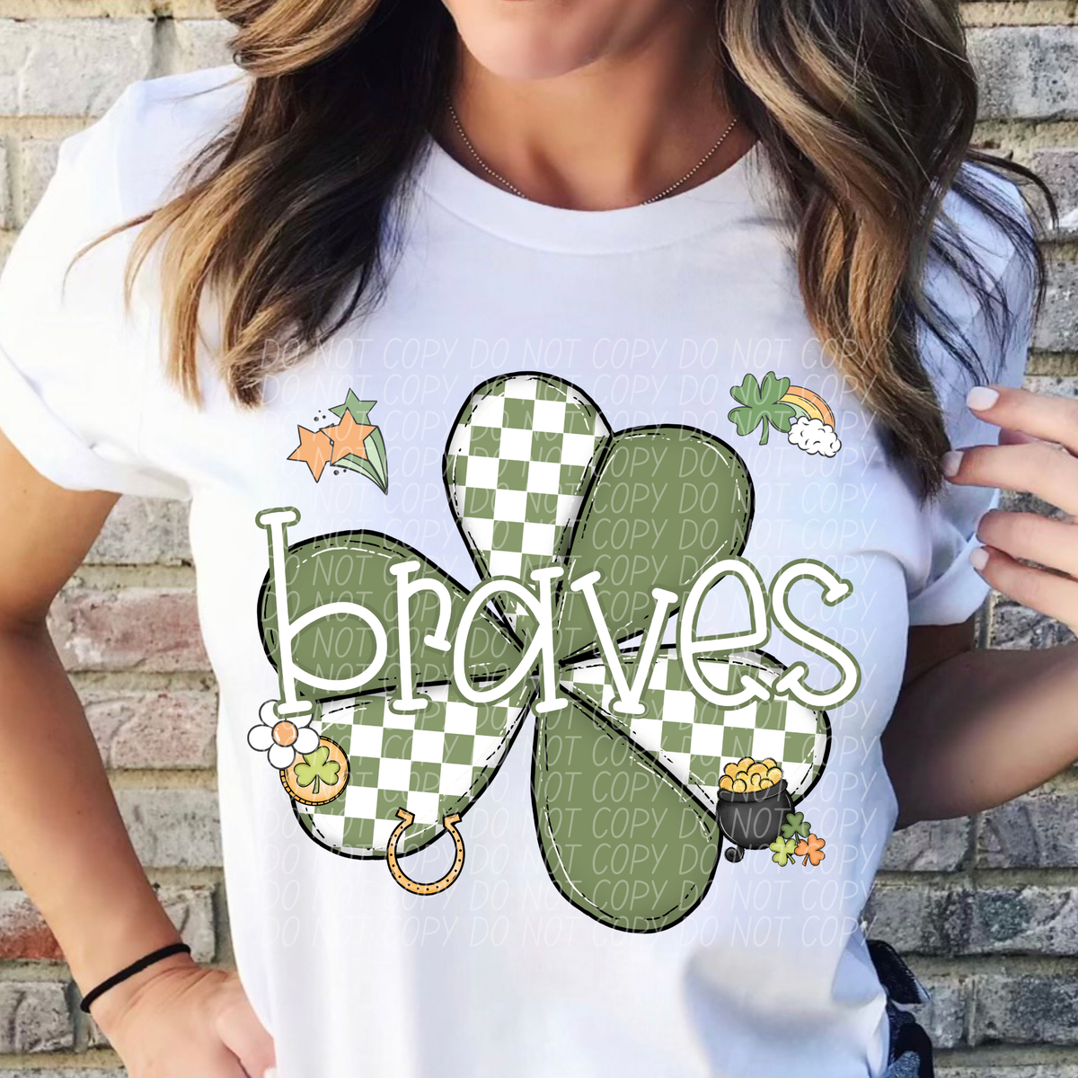 braves St Pat Mascot (City) DTF transfer