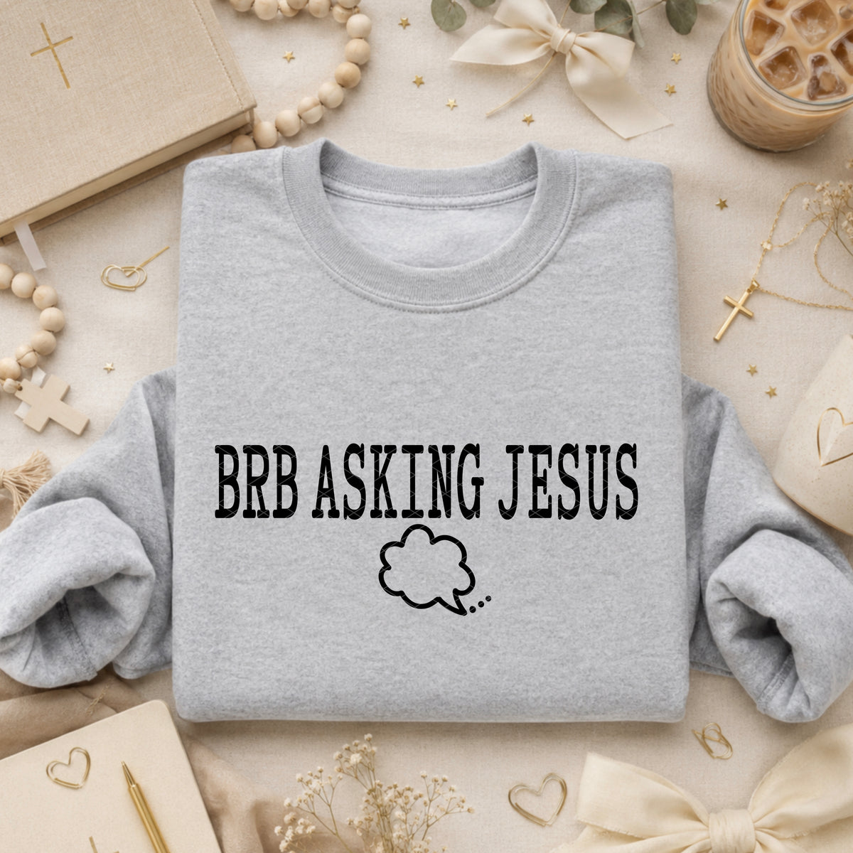 BRB asking Jesus BLACK (SDD) DTF Transfer