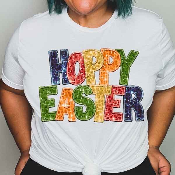Hoppy easter sequin BRIGHT (CITY) 24266 DTF transfer