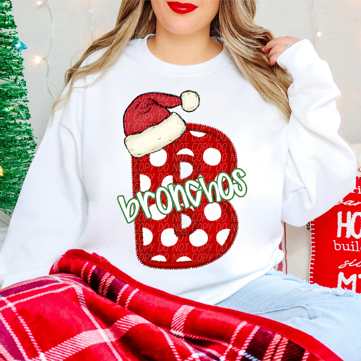 B Bronchos Christmas Faux Embroidery (CITY) 66271 DTF transfer
