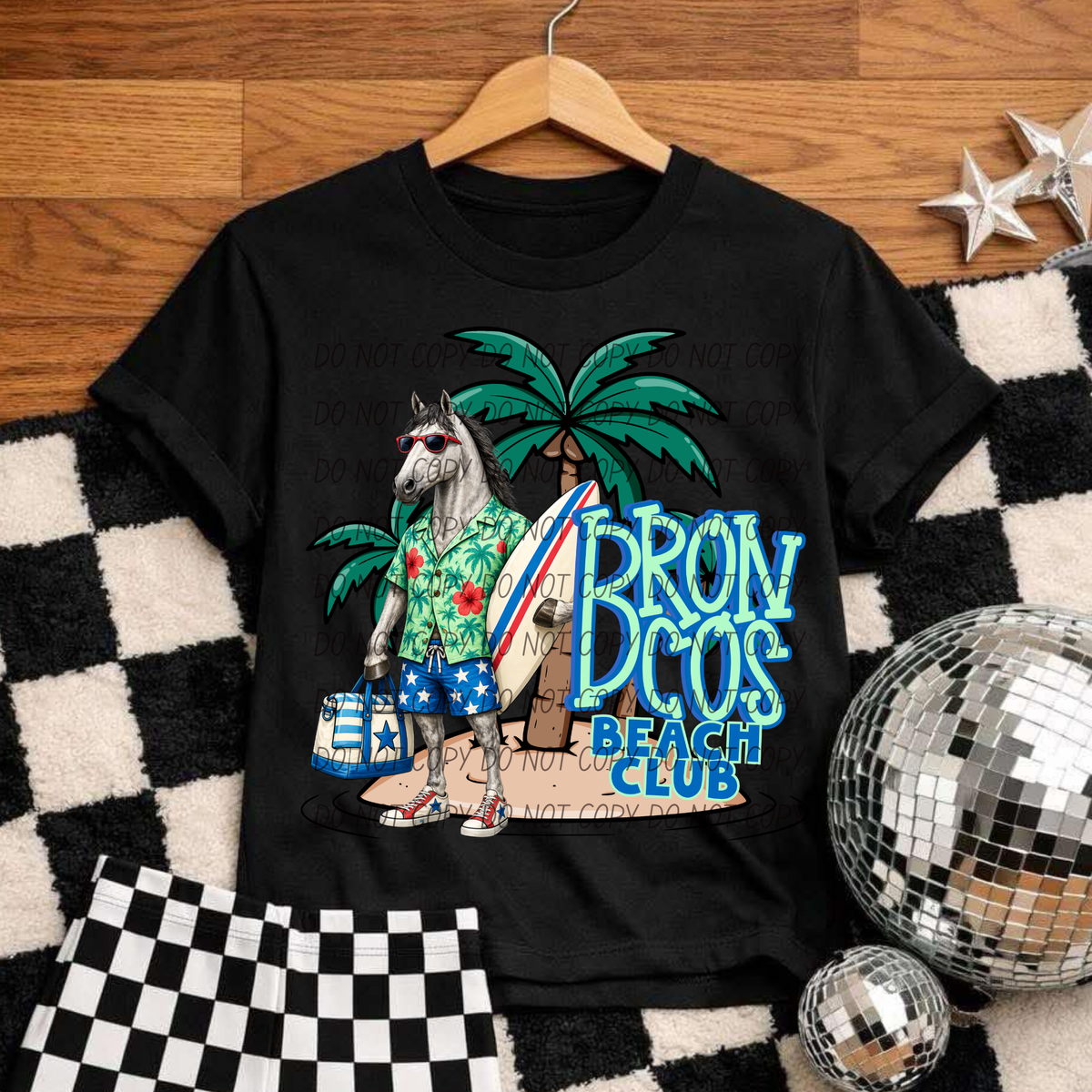 broncos grey beach club (city) DTF transfer
