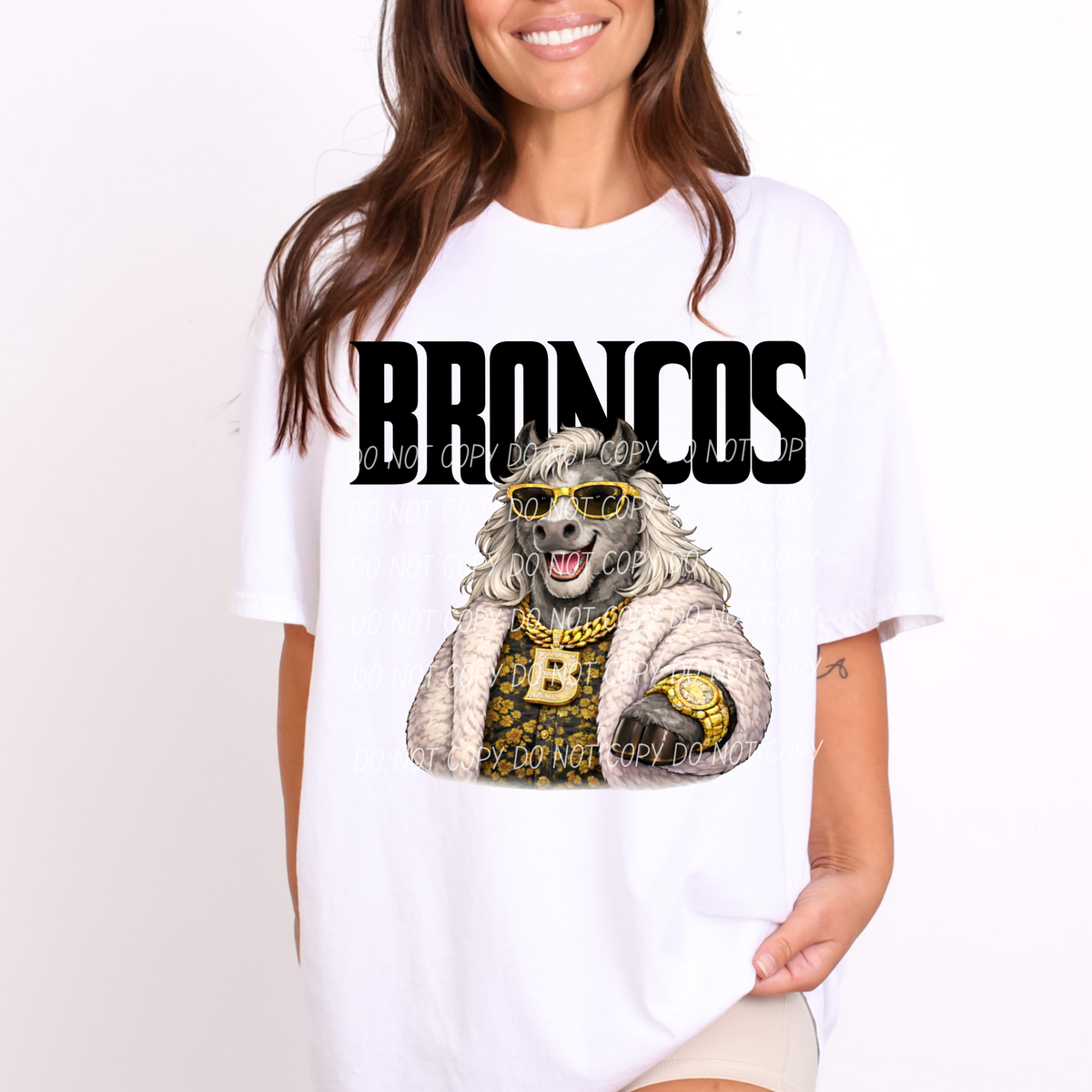 broncos grey Swag Mascot (City) DTF Transfer