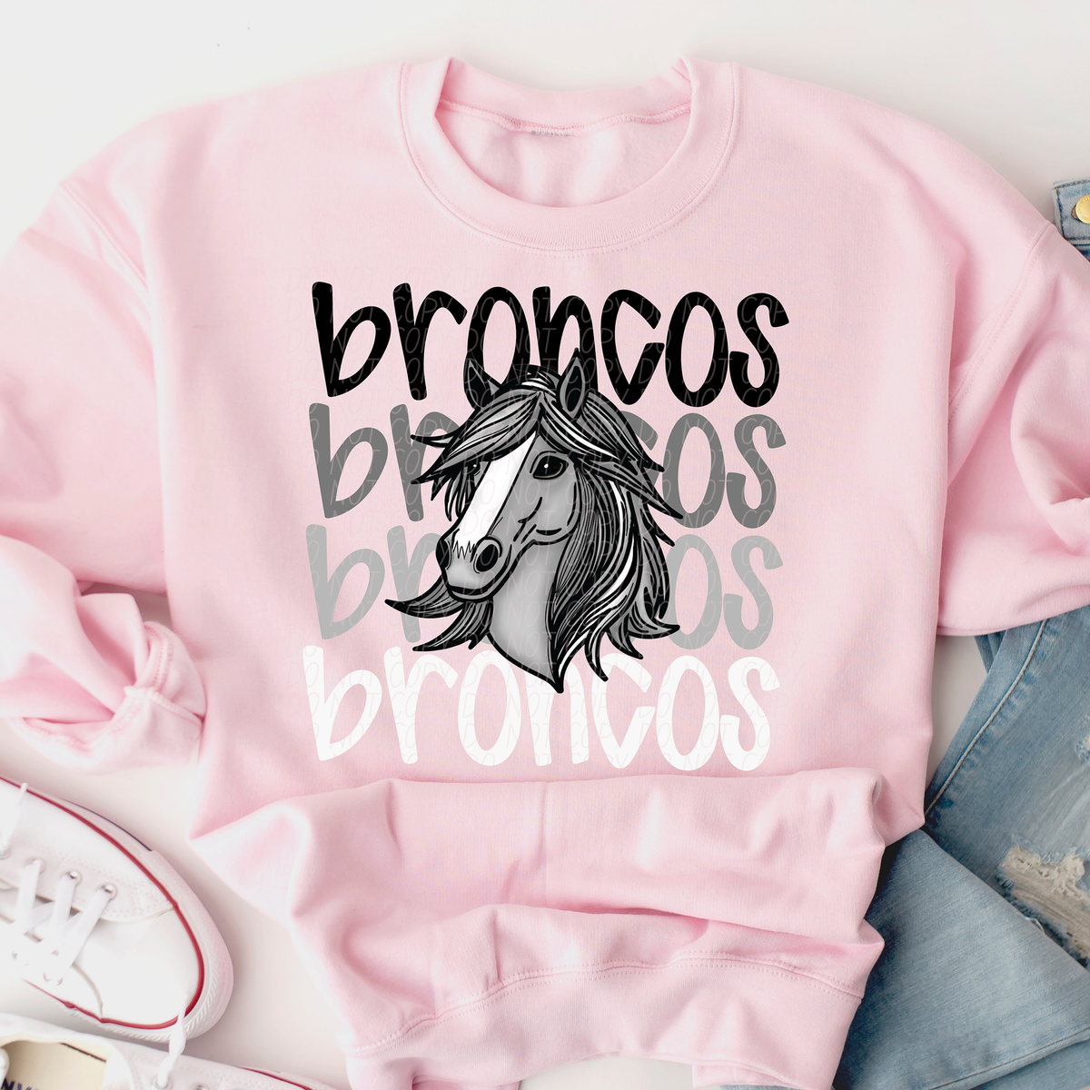 Broncos Word Stacked (CITY) 57430 DTF transfer