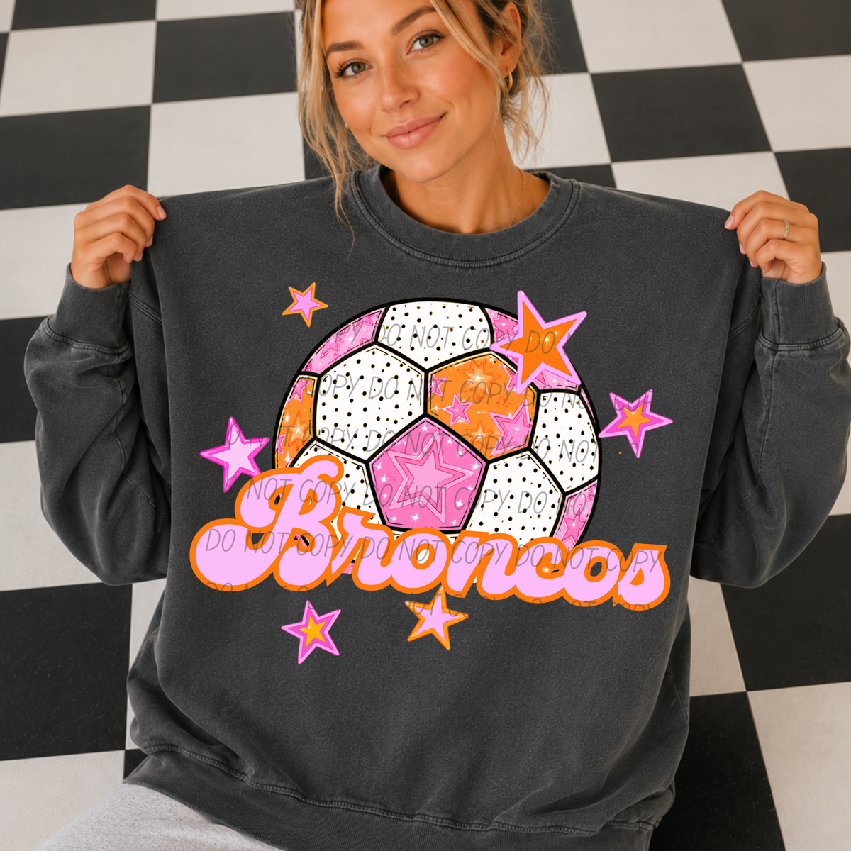 Broncos pink soccer (City) DTF transfer