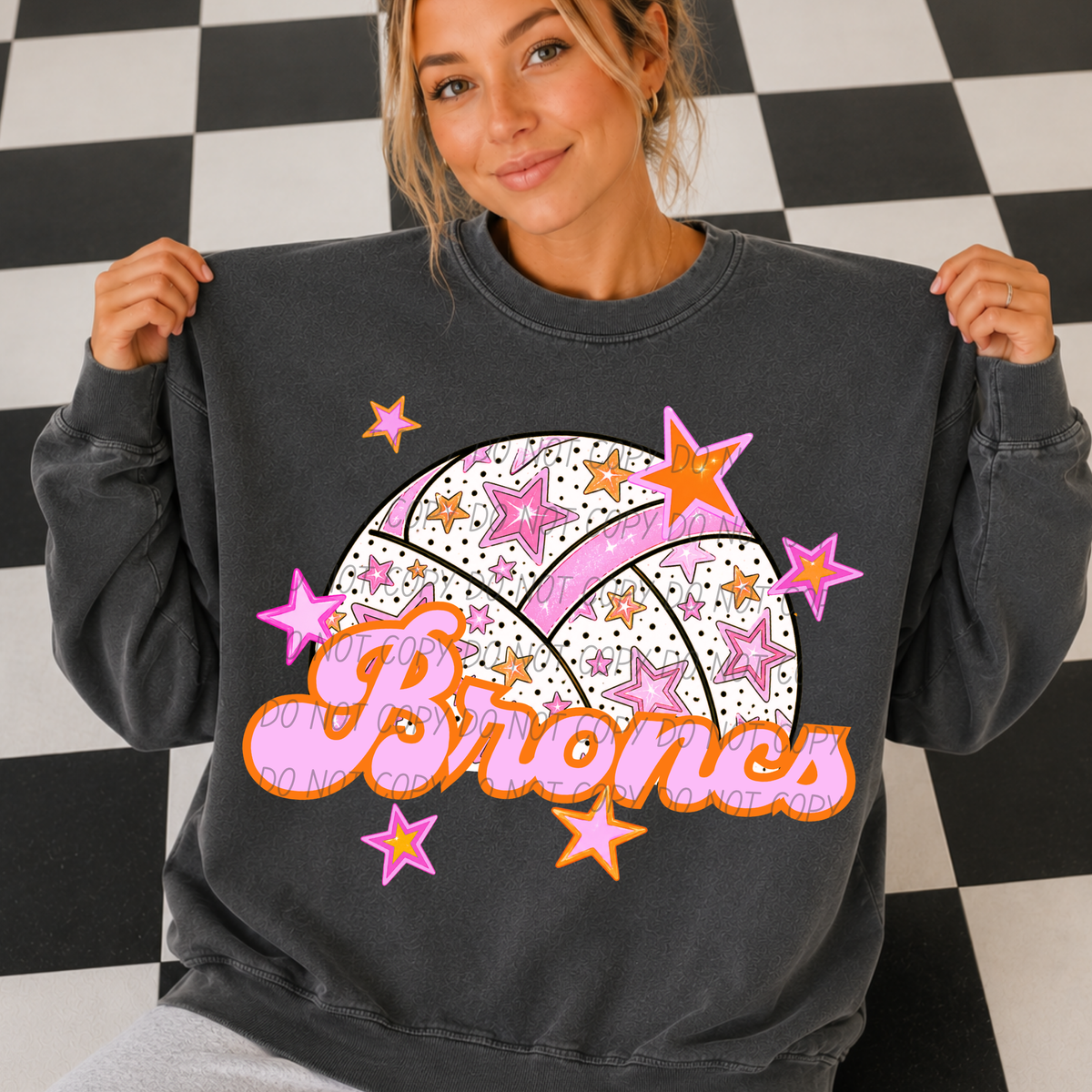 broncs pink volleyball (city) DTF transfer