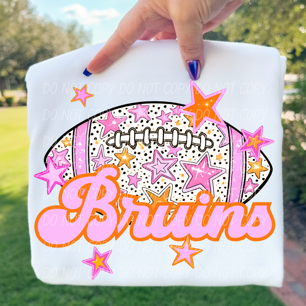 Bruins pink football (city) DTF transfer