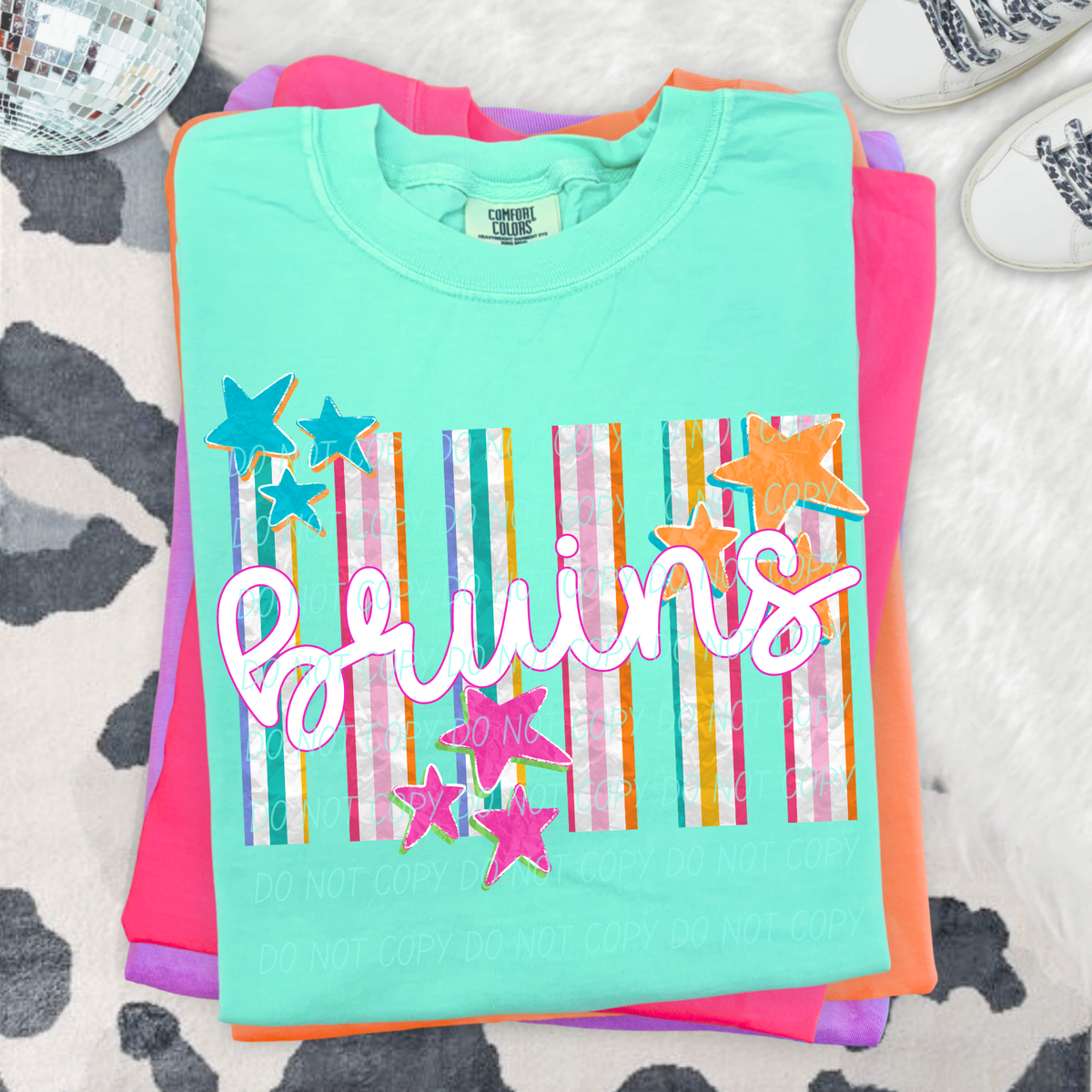bruins spirit stripes (city) DTF Transfer