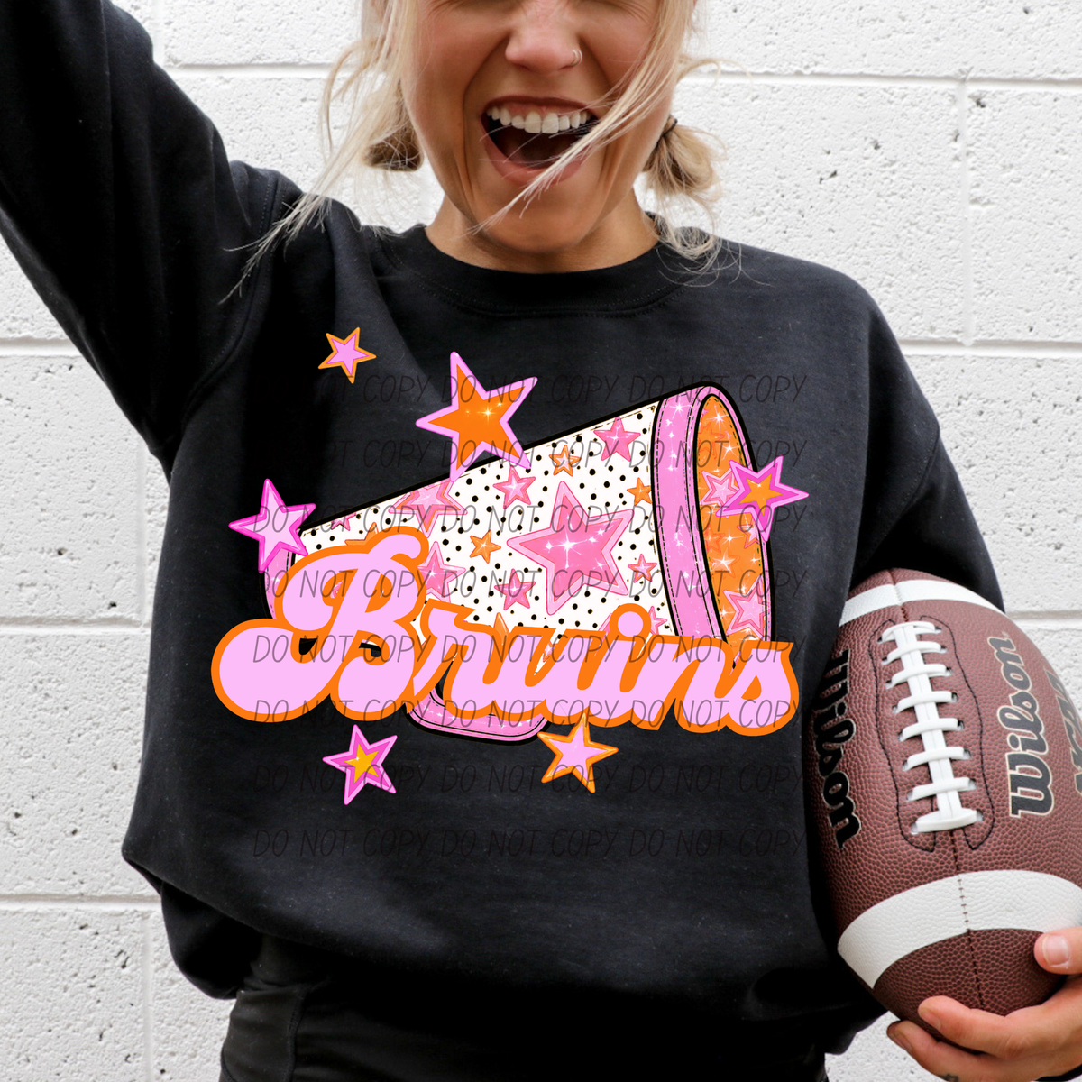 Bruins pink cheer (city) DTF transfer