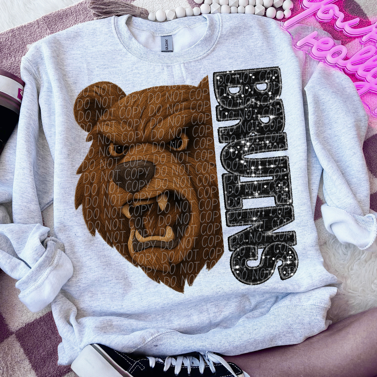 Bruins faux glitter faux yarn (City) DTF Transfers