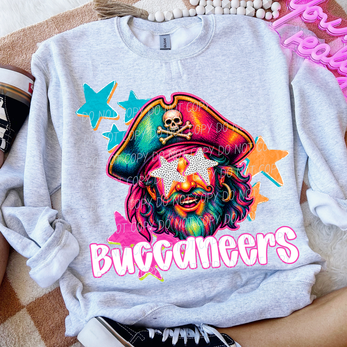buccaneers pop art with stars (CITY) DTF Transfer
