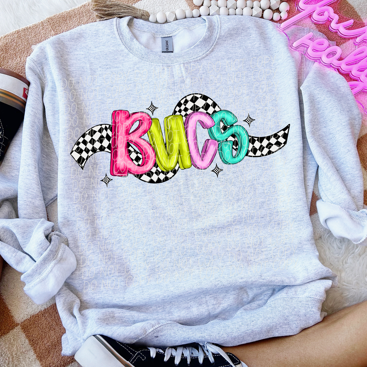 Bucs Colorful Checker 74132 DTF Transfer