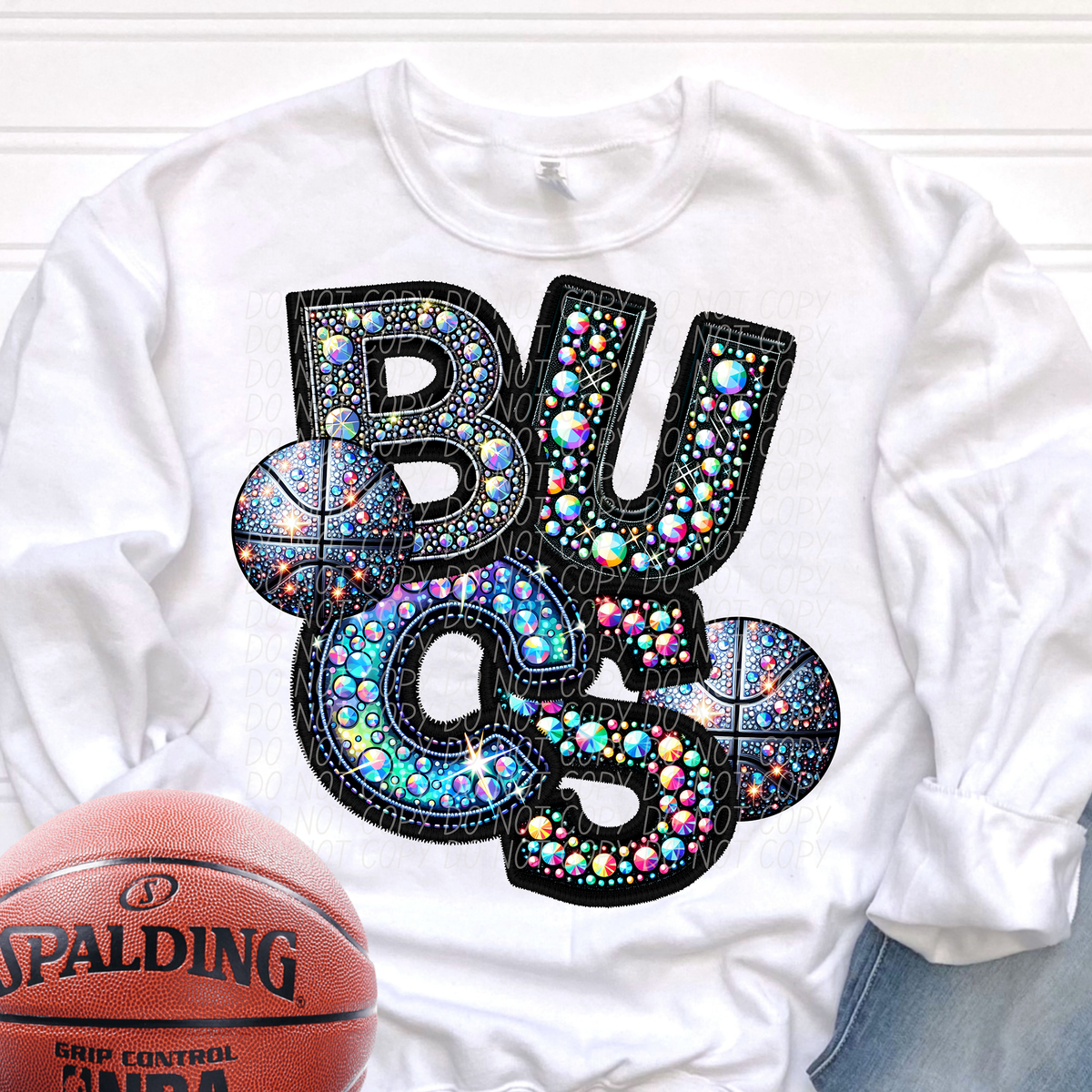 Bucs Basketball Rhinestone (CITY) 66495 DTF transfer