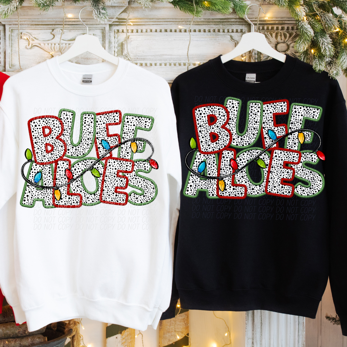 Buffaloes Christmas Light Mascots (City) DTF Transfer