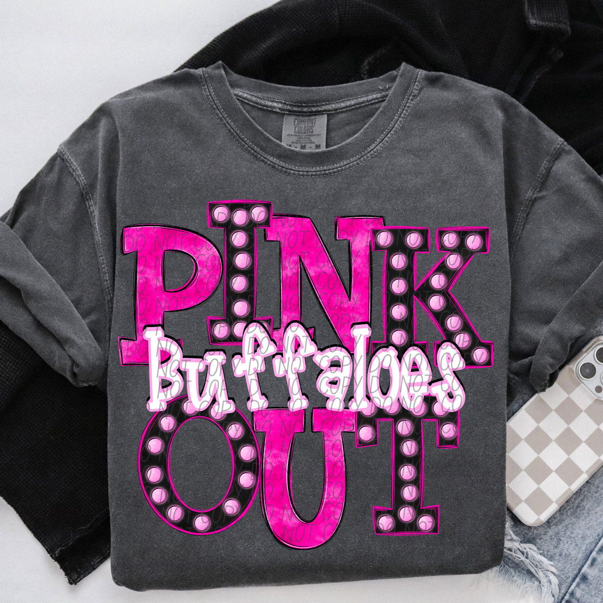 Buffaloes Pink Out Marquee (City) 112990 DTF transfer