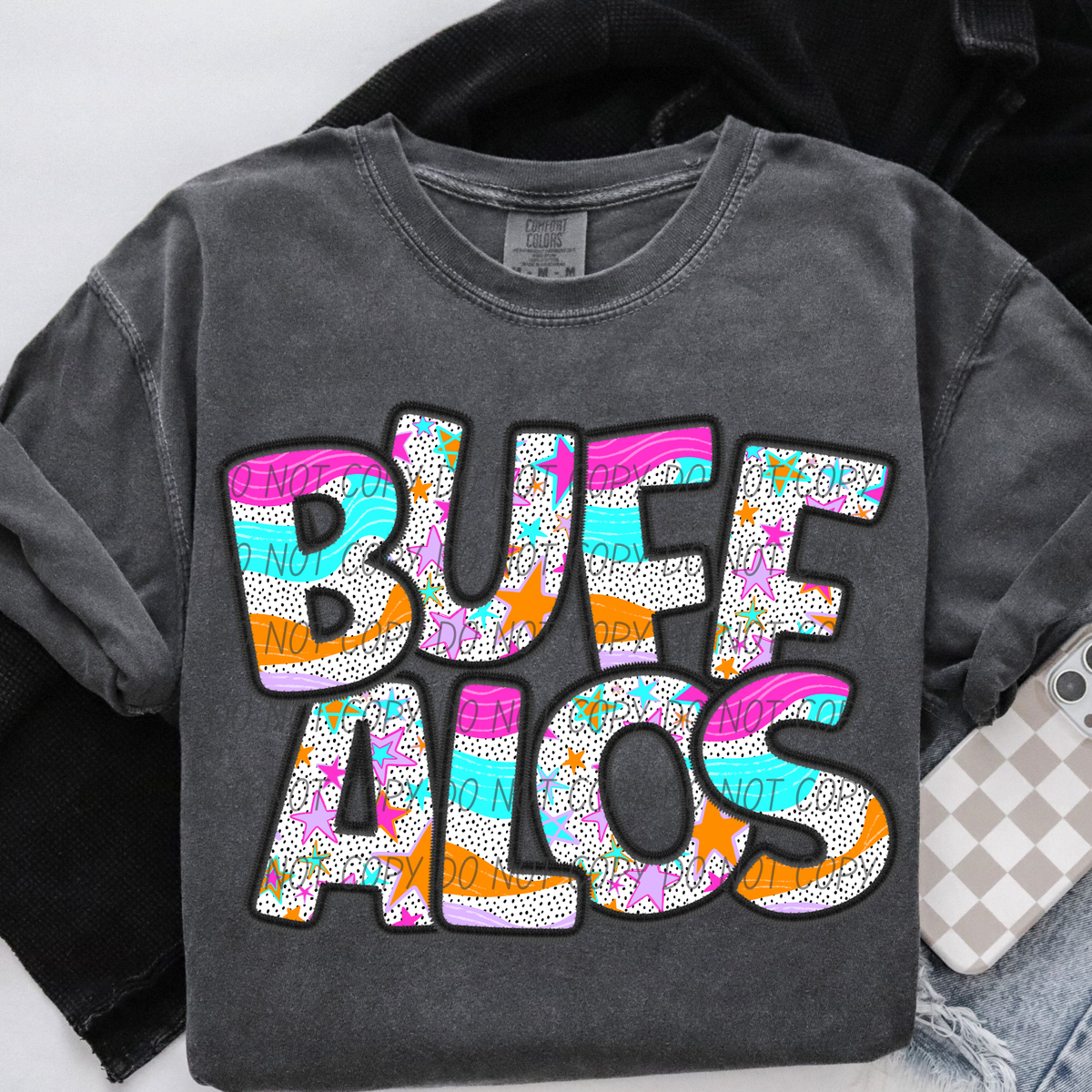buffalos wavy stars (city) DTF transfer