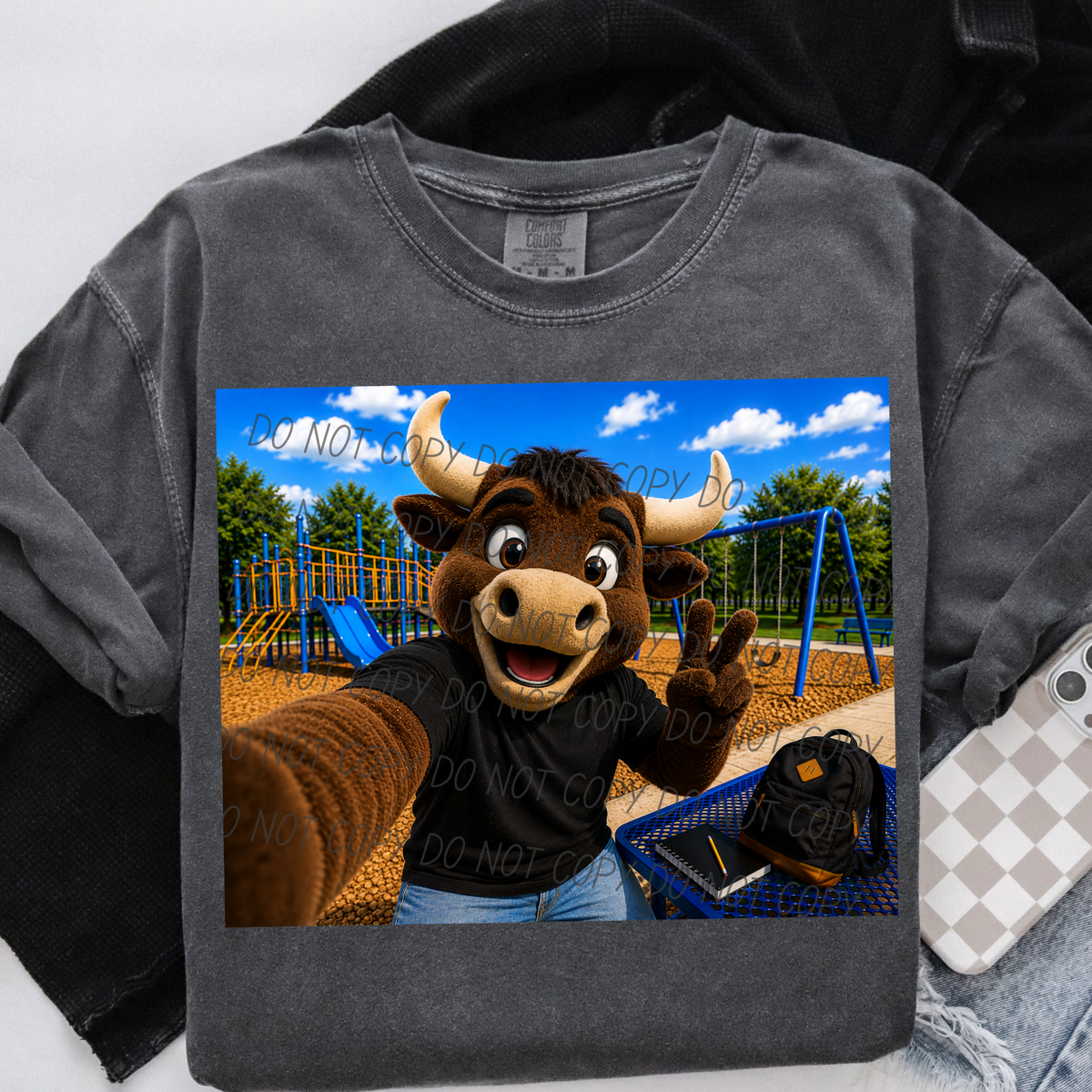 Bull Bucks Steers Mascot (City) DTF transfer