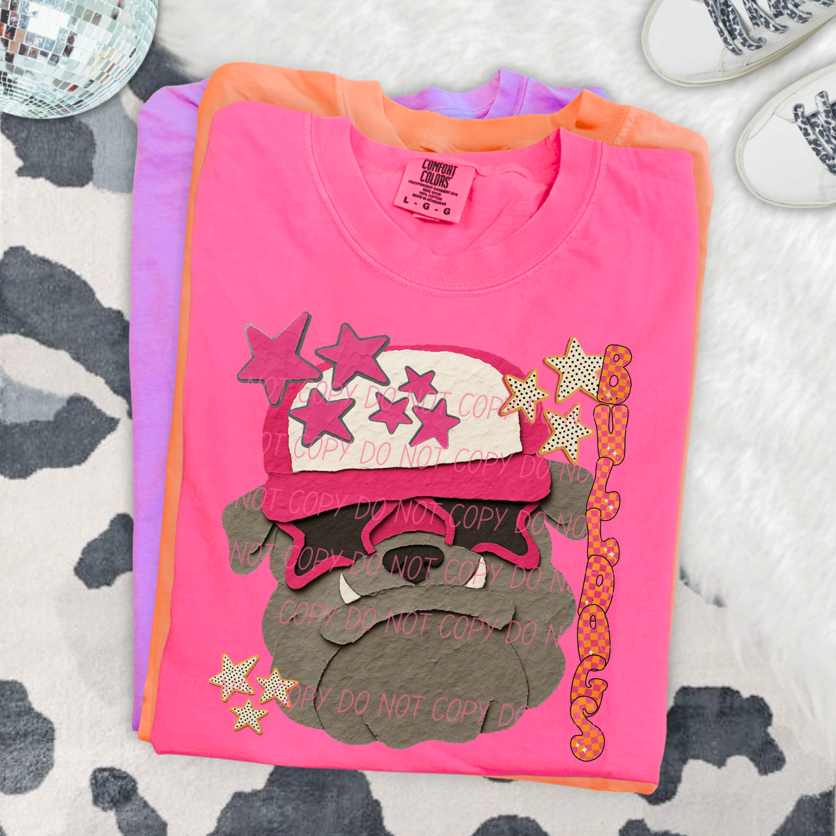 bulldogs grey collage mascot (city) DTF Transfer