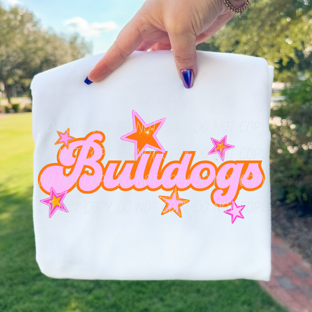 bulldogs pink orange stars (city) DTF transfer