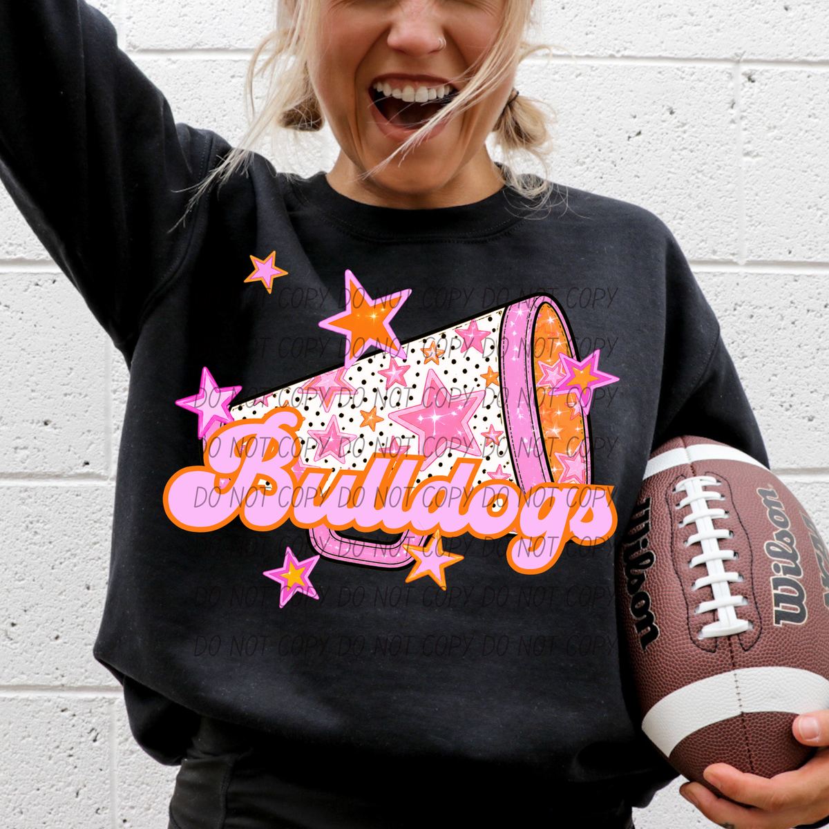 Bulldogs pink cheer (city) DTF transfer