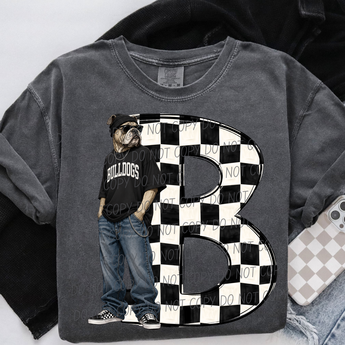 Bulldogs sideline sweatshirt mascots (City) DTF Transfer