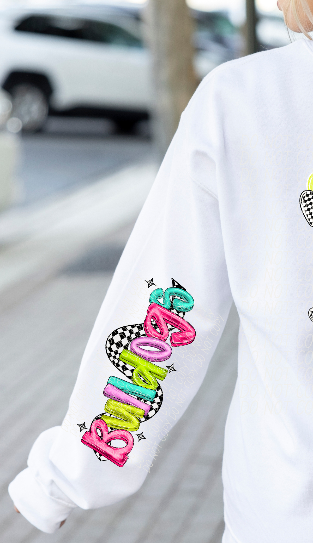 Bulldogs Colorful Checker (SLEEVES PRINT) 74136 DTF Transfer