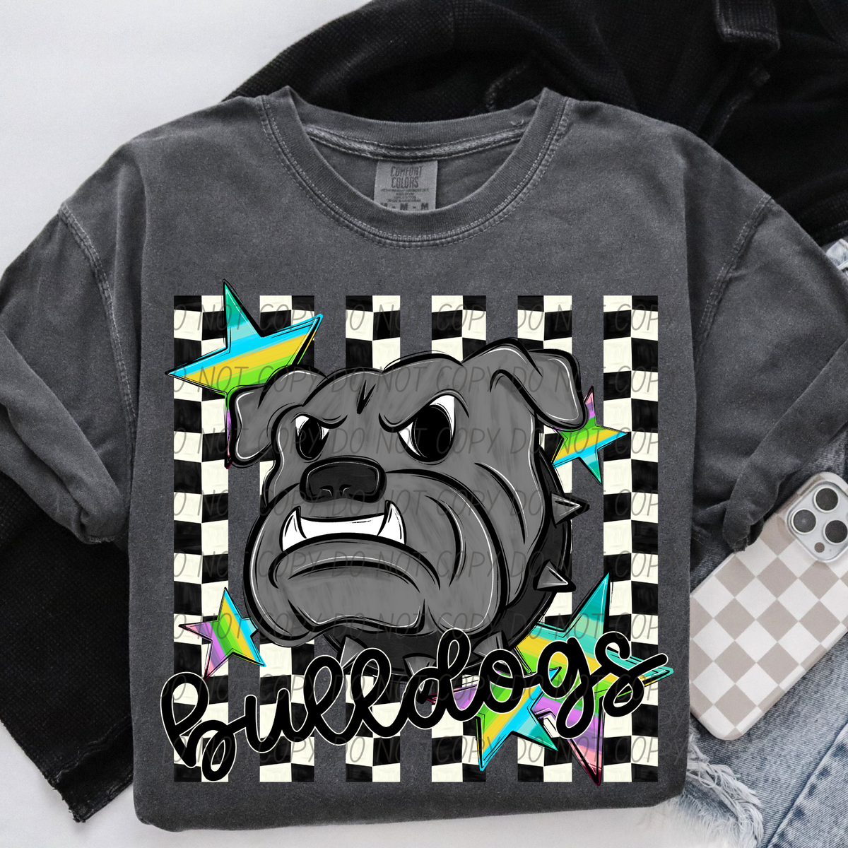 Bulldogs checker stripes (City) DTF Transfer